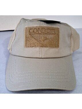 Condor Men's OSFA Tactical Hat Cap Hook & Loop Strap Back Tan TCM-003 New w/Tags